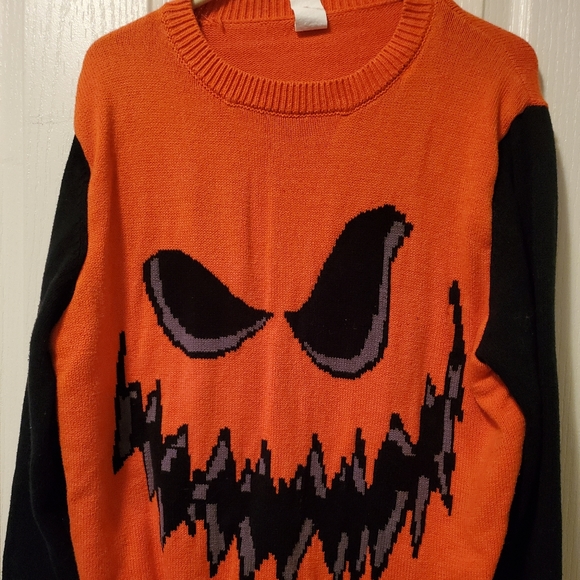 EUC Jack-o-lantern yarn Sweater